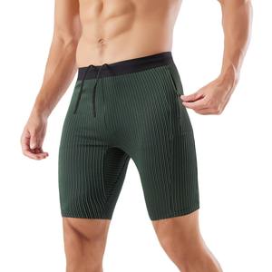 Pantalones Cortos Deportivos Elásticos de Cintura Alta para Hombre, Pantalones Cortos de Compresión para Correr y Levantar Pesas, Último Modelo, Secado Rápido, Sostenibles - Product Image 1