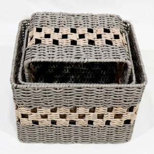 Contenedor de almacenamiento de plástico de Artex Dong Thap Factory, organizador de cesta tejida para uso doméstico para organización de ropa, cocina - Product Image 6