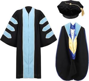 ชุดครุยรับปริญญาเอกแบบยูนิเซ็กซ์ พร้อมหมวกครุย 8 แฉก สำหรับเครื่องราชอิสริยาภรณ์ทางวิชาการ - Product Image 1