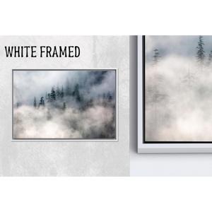 Impression sur toile Forêt brumeuse : Décoration artistique de paysage montagneux, 1P Whiteframedcanvas - Product Image 1