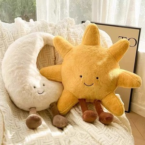 Aika Tendencia: Peluche Largo <span class=keywords><strong>de</strong></span> Dibujos Animados, Lindo Mascota Sol y <span class=keywords><strong>Luna</strong></span>, Relleno <span class=keywords><strong>de</strong></span> Algodón PP, Orejas Móviles, Almohada para Dormir, Juguete <span class=keywords><strong>de</strong></span> Grulla - Product Image 1