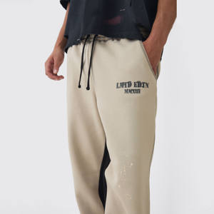 Pantalones Deportivos de Hombre con Estampado Serigrafiado, 100% Algodón, Felpa, Pierna Ancha, Pantalones Deportivos de Alta Calidad para Hombre - Product Image 4