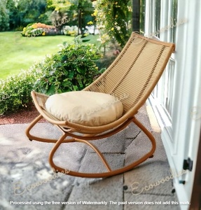 เก้าอี้โยกนั่งสบายแบบใหม่เก้าอี้โซฟาที่นั่งสบายใช้ในชีวิตประจำวันเก้าอี้เลานจ์ขี้เกียจผ่อนคลายในความสะดวกสบายแบบทันสมัย - Product Image 4