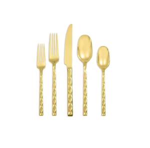 Juego de cubiertos de metal de color dorado de latón para el hogar, hotel, restaurante, catering, vajilla, juegos de servicio - Product Image 6