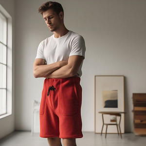 High Quality Red Sweat <b>Shorts</b> <b>Men's</b> Winter Gym Fitness Wear Sweat <b>Shorts</b> <b>Men</b> Sports Running <b>Fleece</b> <b>Shorts</b> <b>Mens</b> - Product Image 6