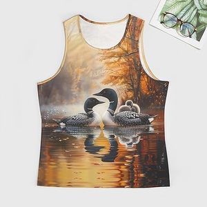Common Loon Family Men's Tank Top Casual sin mangas Muscle Shirts Gym Vest Ropa deportiva para interiores y exteriores - Product Image 2