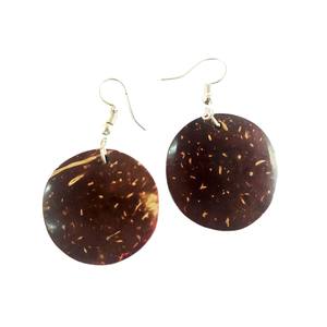 Boucles d'oreilles en noix de coco écologiques faites à la main Corée boucles d'oreilles en coquille de noix de coco pour les femmes fête d'anniversaire conceptions de cadeaux modèles de bijoux - Product Image 4