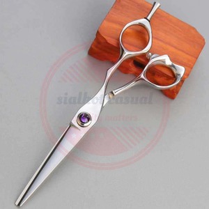 2 Pieces <b>Professional</b> Pet Grooming Scissors Set Straight Curved Stainless Steel Customized Scissors for Sale - Product Image 3