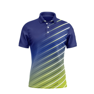 Vêtements de sport respirants à séchage rapide T-shirts polo pour hommes Sublimation avec polos de performance évacuant l'humidité - Product Image 1