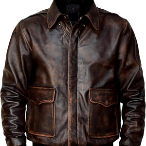 เสื้อแจ็กเก็ตหนังมีซิปสำหรับผู้ชายเสื้อแจ็กเก็ตหนังสำหรับผู้ชายดีไซน์แบบมืออาชีพตามความต้องการออกแบบได้ตามต้องการ - Product Image 1