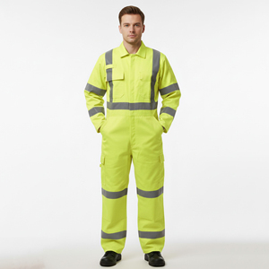 Wholesale Custom Hi-Vis Winter Safety <b>Reflective</b> Roadway men's coverall ANSI Class 2 with <b>reflective</b> <b>tapes</b> men's overall - Product Image 1