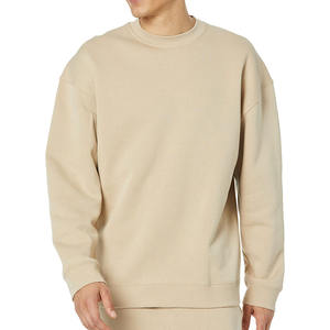 Elégant sweat-shirt en tissu de fitness doux pour hommes vêtements de sport basiques coton mélangé sweat-shirt respirant pour hommes - Product Image 6