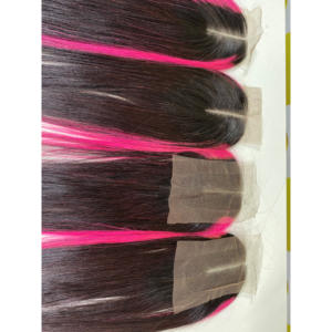 Pelucas de Cabello Humano de Alta Calidad, Estilo Vietnamita Remy, con Frente de Encaje, Color Degradado Claro, Trama HD Transparente, Personalizables, para Mujeres Negras - Product Image 5