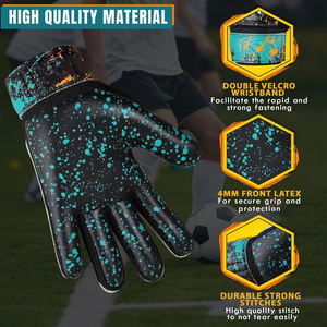 Gants de gardien de but de football pour adultes de qualité supérieure en gros, latex imperméable, doigts entiers, technologie de préhension supérieure, sangle de poignet réglable - Product Image 4