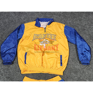 Ensemble de shorts en nylon, survêtement coupe-vent pour hommes, 2 pièces, respirant, séchage rapide, grande taille, streetwear d'été avec manches longues - Product Image 3