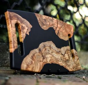 BANDEJA DE RESINA EPOXI DE MADERA CUADRADA BOAND Diseño decorativo fabuloso para servir comida en restaurantes de cocina Uso doméstico - Product Image 6