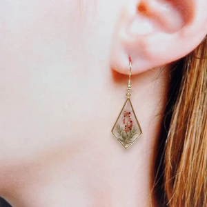 Resin Embroidery <b>Earrings</b> Handmade Stainless Steel Fashion Jewelry for Women Girls Classic Wedding Look High Quality - Product Image 1