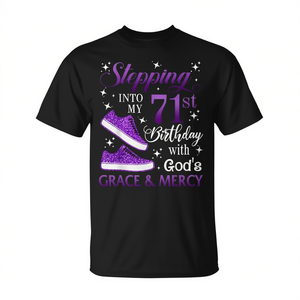 Camiseta God's Grace & Mercy Girl que celebra el 71.º cumpleaños con estilo - Camiseta promocional - Product Image 2