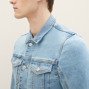 Veste en jean élégante pour hommes avec col montant 100% coton dernière conception de qualité prix de gros - Product Image 5