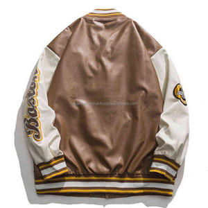 Veste coupe-vent avec Logo brodé en laine pour homme, vêtement d'extérieur, vente en gros - Product Image 2