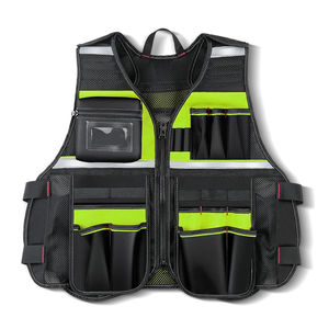 Gilet de sécurité léger pour le travail, haute visibilité, tissu polyester néon pour les travailleurs en extérieur, les coureurs, le personnel de circulation, gilet de sécurité - Product Image 5