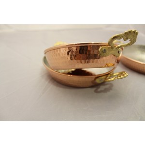 กระทะซอสโลหะรูปทรงกลมมีด้ามจับทองเหลืองสำหรับเครื่องครัวโรงแรมร้านอาหารเครื่องใช้ในบ้านใช้ในกระทะขัดสีโรสโกลด์ - Product Image 1