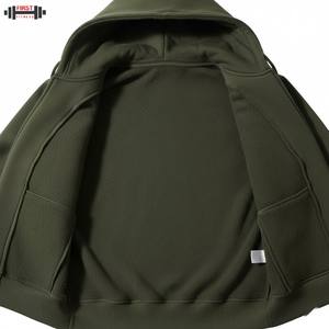 Otoño/Invierno de gran tamaño transpirable forrado sólido hombres pulóver gota hombro tejido Sudadera con capucha - Product Image 6