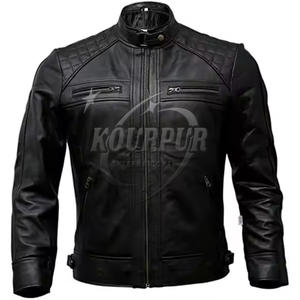 Chaqueta Bomber elegante de cuero Vintage para hombre 100% Pure Outerwear con diseño elegante disponible en todos los tamaños-ODM Supply - Product Image 1