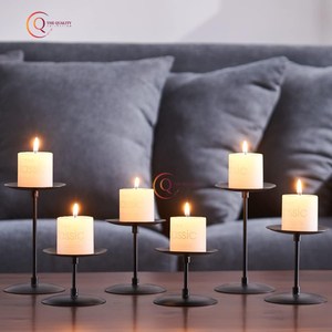 Set Of 6 <b>Black</b> Color Powder Coated Solid Iron Home and Resorts Unique <b>Candle</b> Jar Latest Arrival Classic Lightening <b>Candle</b> <b>Holder</b> - Product Image 1