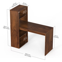 Radisso Table d'étude et d'ordinateur portable pour la maison ou le bureau Travail à domicile Bureau en érable brun