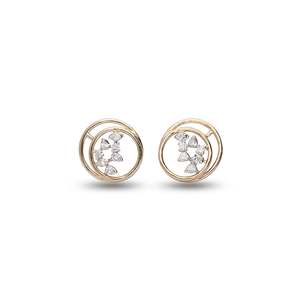 ต่างหูเพชรรูปดาวตกสีเยลโลว์โกลด์ - Product Image 2