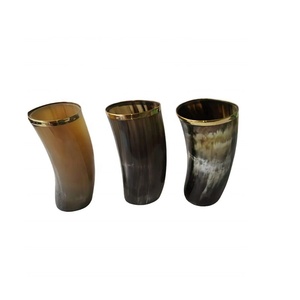 Viking corne verre naturel fait à la main articles à boire corne tasse produit de haute qualité et haute commercialisation grossiste et fabrication - Product Image 3