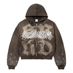 Ensemble survêtement streetwear homme en molleton respirant 400g, 100% coton, coupe oversize, avec sweat à capuche et pantalon de jogging, effet vieilli personnalisé - Product Image 3