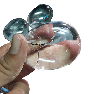 Vente en gros de pierre de palmier en quartz clair de qualité supérieure cristal d'Inde cadeau décoratif gravé style Feng Shui pour la décoration intérieure - Product Image 4