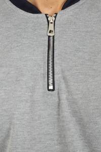 ชุดวอร์มลำลองสองชิ้นสำหรับผู้ชายเสื้อแขนสั้นเข้ารูปมีซิปปกเสื้อโปโลเสื้อยืดกีฬา - Product Image 4