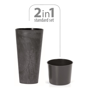 Vasca in plastica Prosperplast Tubus Slim Effect CON serbatoio in colore Antracite, 38,1 (altezza) x 20 (larghezza) x 20 (profondità) cm - Product Image 4