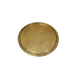 Bandeja Redonda de Diseño Martillado, Tamaño Personalizado, Bandeja de Servicio de Metal de Buena Calidad con Baño de Oro para Suministros de Cocina y Restaurante - Product Image 3