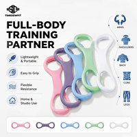 Bandas de Resistencia Multifuncionales en Forma de 8, Bandas Elásticas de Ejercicio para Entrenamiento de Brazos, Espalda y Pecho, Yoga, Pilates