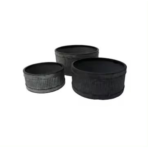 Lot de 3 différentes tailles de jardinière surélevée en métal enduit de poudre noire - Product Image 1