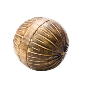 Stylish Decorative Mango <b>Wood</b> Round Balls For Centerpiece Or Individual Use Carved <b>Brown</b> Solid <b>Wood</b> Bowl <b>Filler</b> Home Decor - Product Image 5