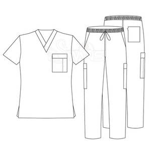 Uniformes médicos de lona con bolsillos elásticos cómodos unisex para enfermera, conjuntos de verano de lona con logotipo personalizado de alta calidad, venta en línea - Product Image 5