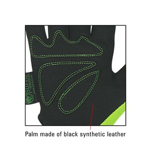 Guantes de trabajo de cuero de neopreno personalizados Guantes de agarre mecánicos antideslizantes de tres medios dedos para construcción Motociclismo y Pesca - Product Image 4