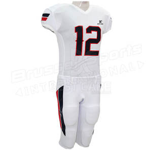 Uniformes de Fútbol Americano OEM de Alta Calidad, Transpirables, Talla Grande XL, Jersey Sublimado, 100% Poliéster, Conjuntos de Diseño Personalizado al por Mayor - Product Image 5