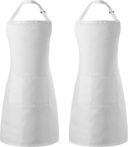 Tablier de cuisine réglable 2 pièces en polyester résistant à l'eau pour chef, vente en gros OEM - Product Image 1
