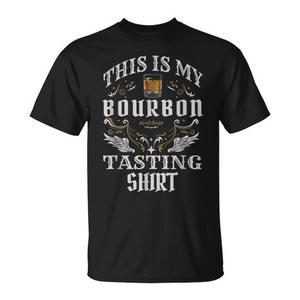 Camiseta Bourbon Tasting negra para hombre, cuello redondo, manga corta, camiseta promocional - Product Image 1