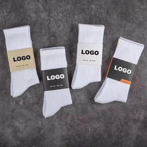 OEM Equipo Hombres Tubo de punto Diseño Hecho Bordado Logotipo personalizado Algodón Deporte Calcetines atléticos - Product Image 1