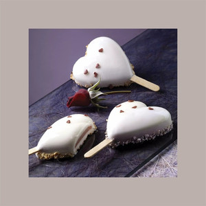Molde de Silicona para Helados en Forma de Corazón Mini 67x55x18 mm GEL03M - Product Image 1