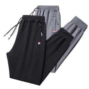 Pantalones de chándal ligeros ajustados a la moda para hombre, ropa deportiva con logotipo personalizado, cintura elástica, decoración de encaje, entrenamiento informal - Product Image 1