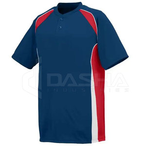 Superventas OEM camisetas de dos botones impresión personalizada por sublimación uniformes de softbol al por mayor desgaste de béisbol y softbol - Product Image 4