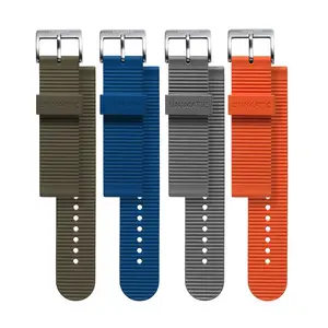 UTT SET SOLID SSB22 high quality comfortable and waterproof 4 pieces multicolor TPU strap set brushed stainless steel hardware